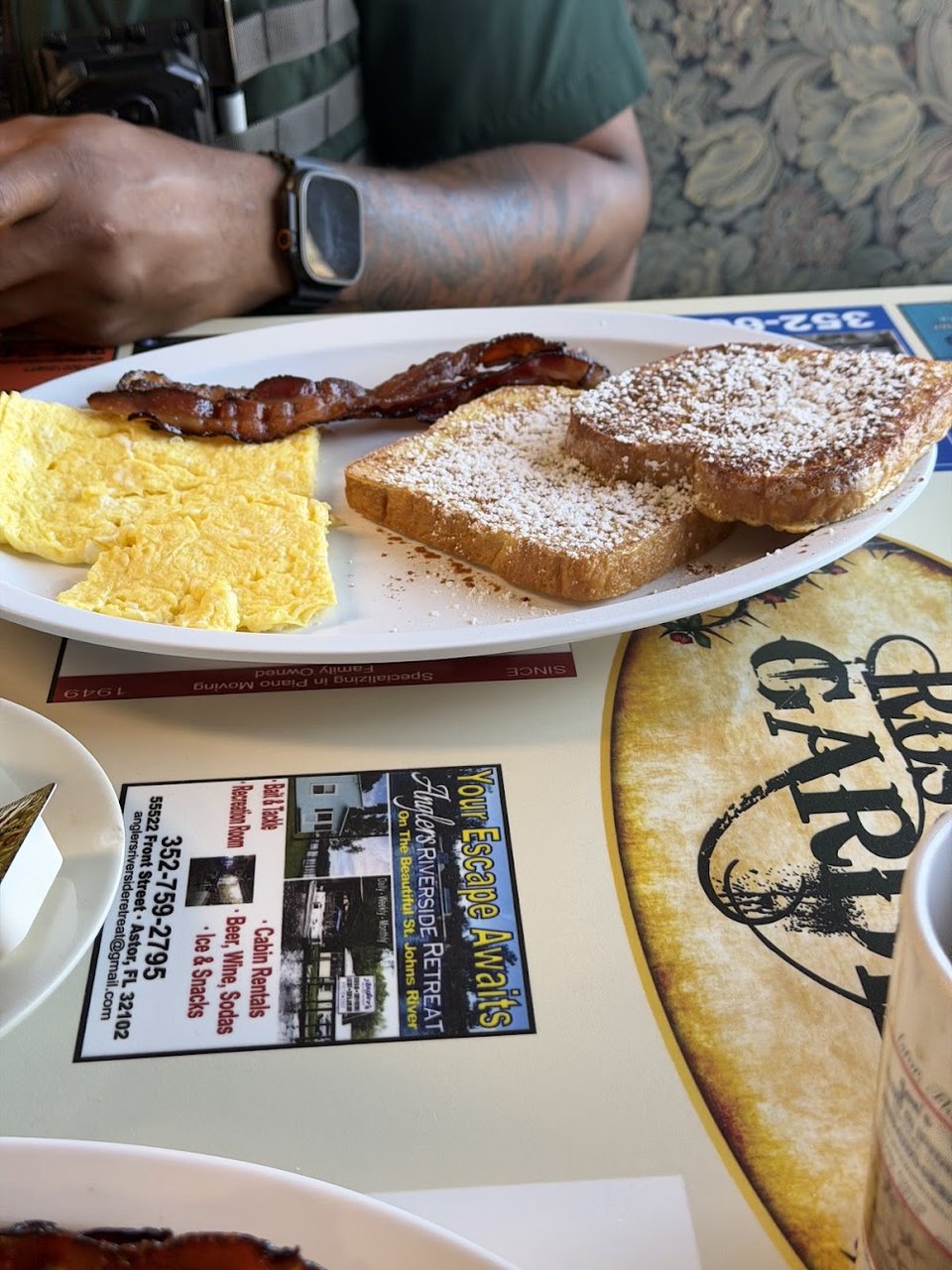 French Toast Eggs and Bacon